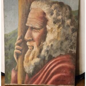 Vintage Art | Religious Art | The Shepard | Signed, M. Alexan | 24 x 20 Oil Ptg